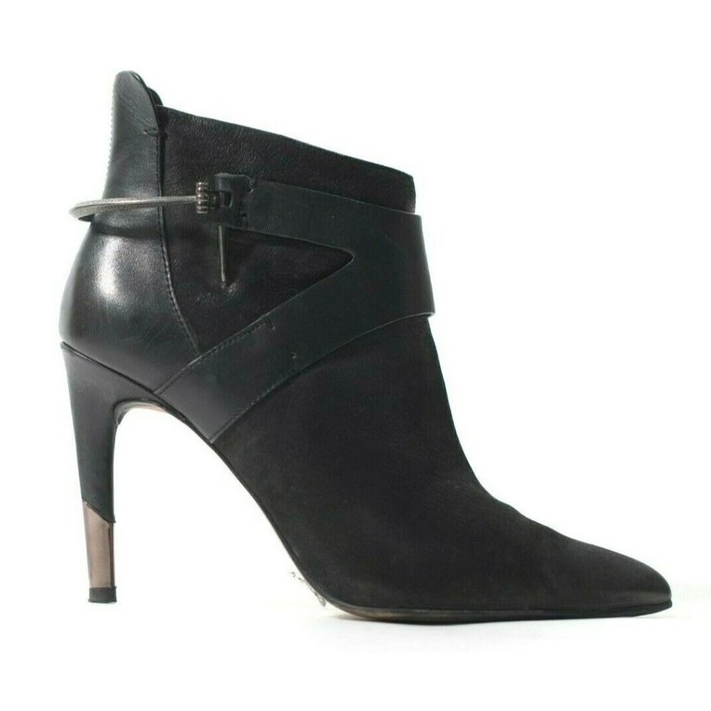 Dolce Vita Women's Size 8 Black Isleen Boot Stiletto Heel Zipper Ankle Boot $168